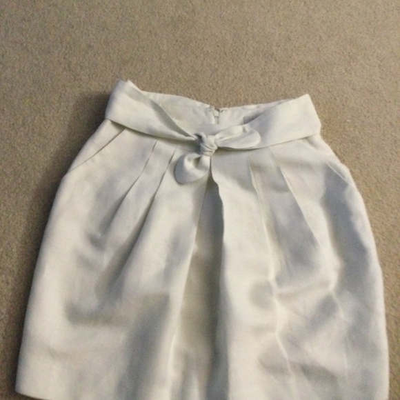 Johnny Arnold The Limit women's fancy skirt Ivory linen blend Size 0 - Picture 10 of 12